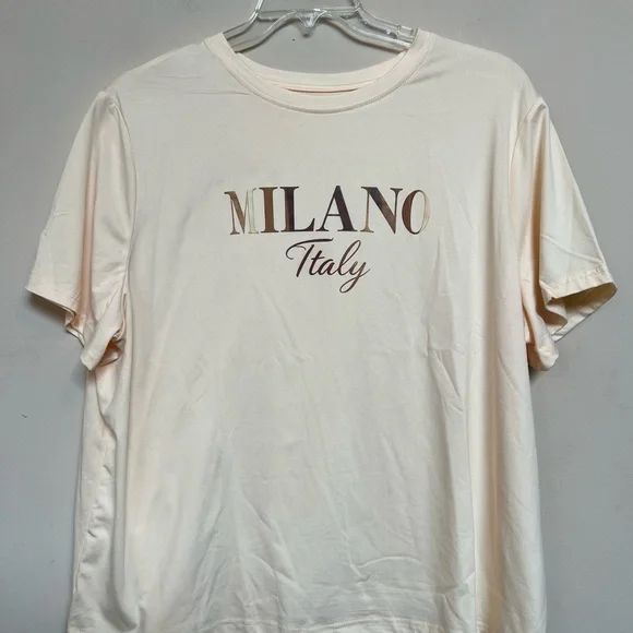 SHEIN Cream Milano Graphic Tee - Picture 1 of 3